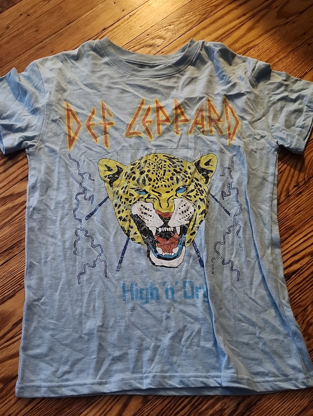 Def Leppard Short Sleeve Graphic Tee - Light Blue